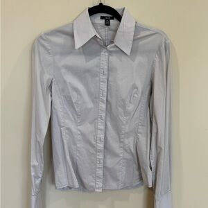Jacob Women's Light Gray Striped Dress Shirt